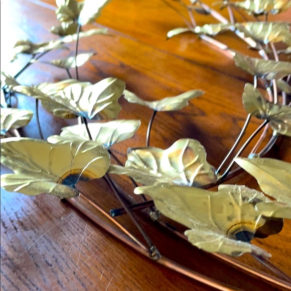 Vintage Brass/gold tone Home Interior ivy set - Picture 2 of 4